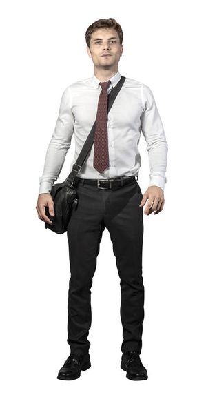 standing businessman isolated on white background - Φωτογραφία, εικόνα