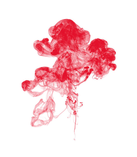 water color red on white background - Photo, image