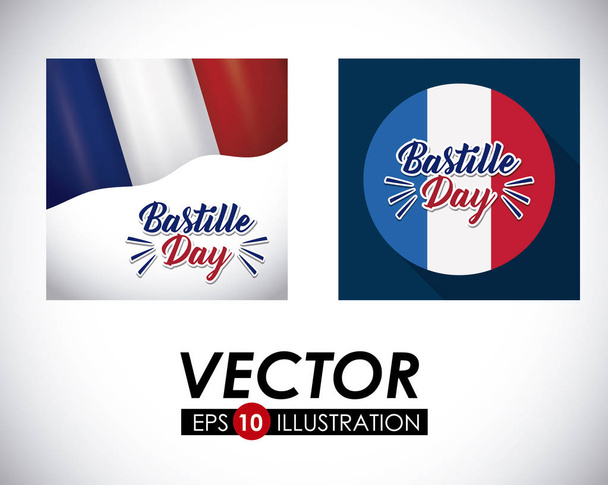 Bastille day design - Vector, Image
