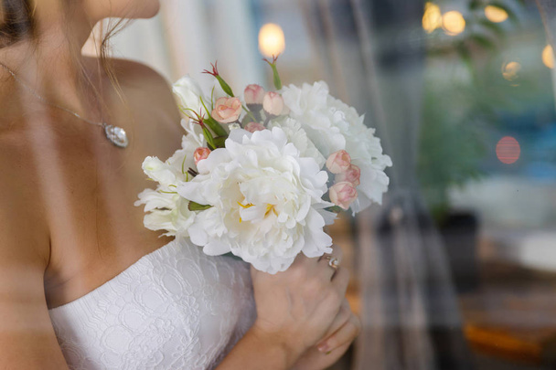 結婚式用の造花の花束 - 写真・画像