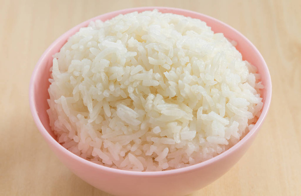Jasmine rice Steamed rice in ceramic bowl - Photo, Image
