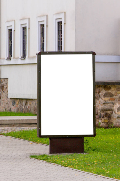 Mock up. Blank billboard outdoors, outdoor advertising, public information board in the city. - Photo, Image