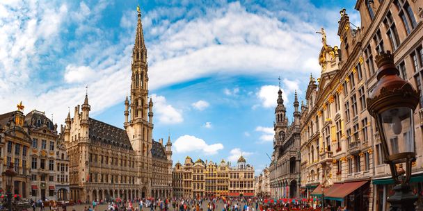 Grand place square em Bruxelas, Bélgica
 - Foto, Imagem