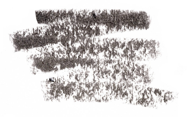 schwarze Eyeliner Spur isoliert über weißem Hintergrund - Foto, Bild