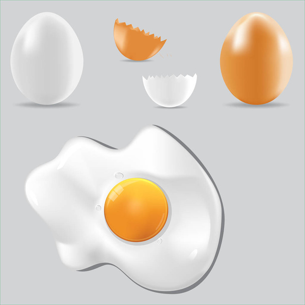 卵ベクトル健康食品セット - ベクター画像