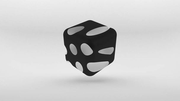 Cube isometric logo concept on white background. 3d rendering - Foto, Bild