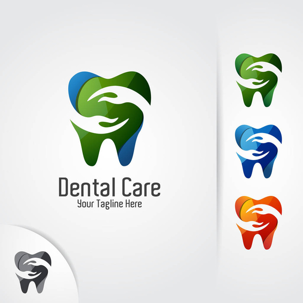 歯科のロゴのデザイン。歯医者、歯科医院、歯科医療の歯科ベクトル概念. - ベクター画像