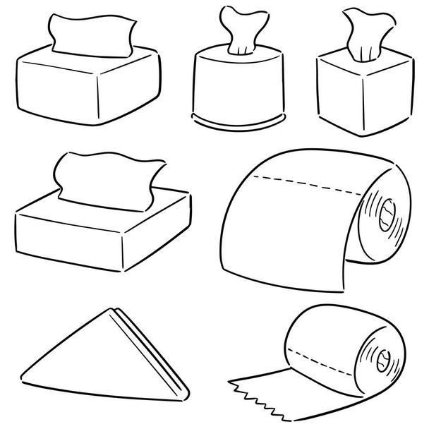 vector conjunto de papeles de tejido
 - Vector, Imagen