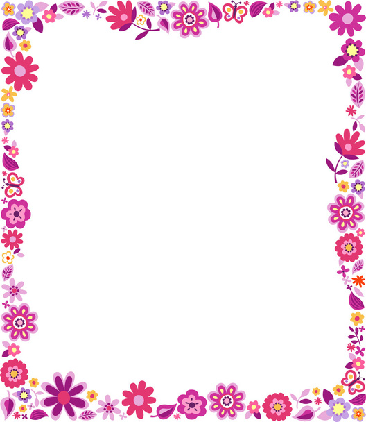 bloemmotief grenskader - Vector, afbeelding
