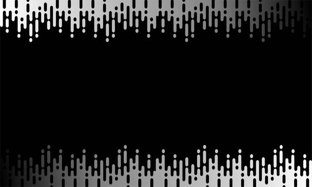Zwart-wit achtergrond halftone transitie. Patroon met afgeronde lijnen. - Vector, afbeelding