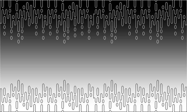 Schwarz-weißer Hintergrund mit Halbtonübergang. Muster abgerundeter Linien. - Vektor, Bild