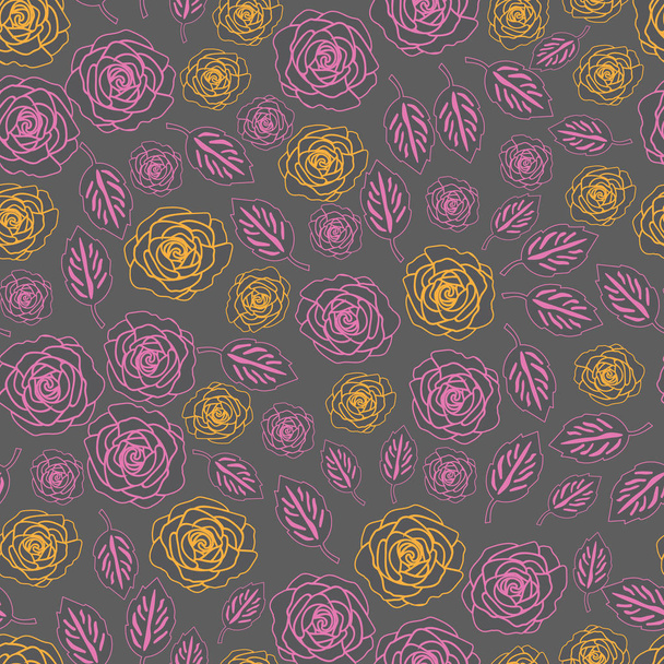 Букет Коллаж-Цветы в цвете бесшовный повторяющийся шаблон. Красочный рисунок фона. Дизайн поверхности в розовый желтый, синий, красный. Перфект для книги "Сволочи"
 - Вектор,изображение