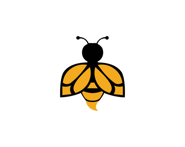 Bienentier-Symbol. Honigfliegende Bienen. insect.bugs, Insekten und Spinnentiere flache Vektorillustration. - Vektor, Bild