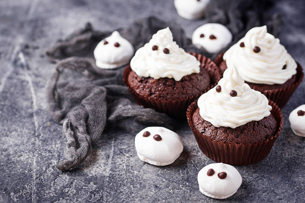 Cupcake in shape of ghost - Photo, image