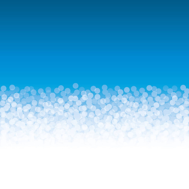 Burbujas burbujeantes. Simulación de espuma con puntos blancos sobre fondo azul. Muchos puntos blancos translúcidos que se superponen creando una espuma como el patrón. ilustración abstracta. Vector
. - Vector, Imagen