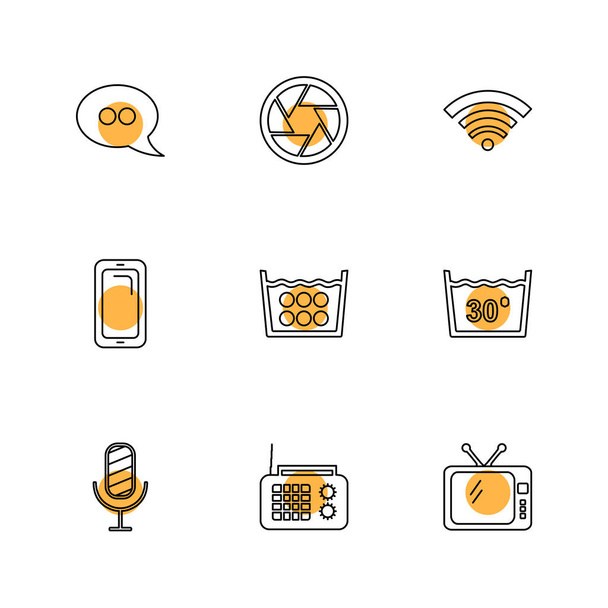 set of various minimalistic vector app icons   - Vektor, kép
