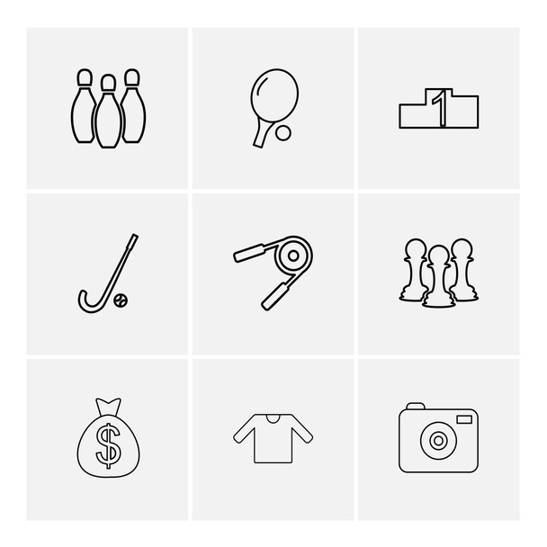 flat vector illustration, set of various vector app icons          - Vector, Image