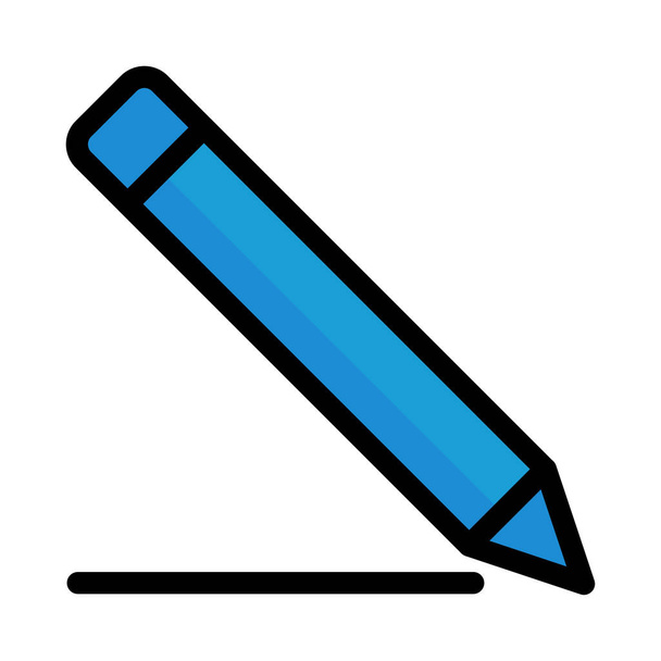 Pencil with line on white background  - Vector, imagen