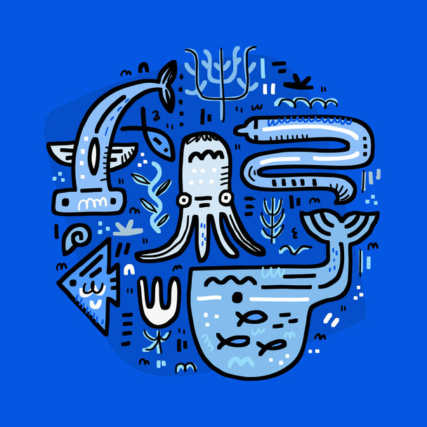 Underwater Life Design - Вектор, зображення