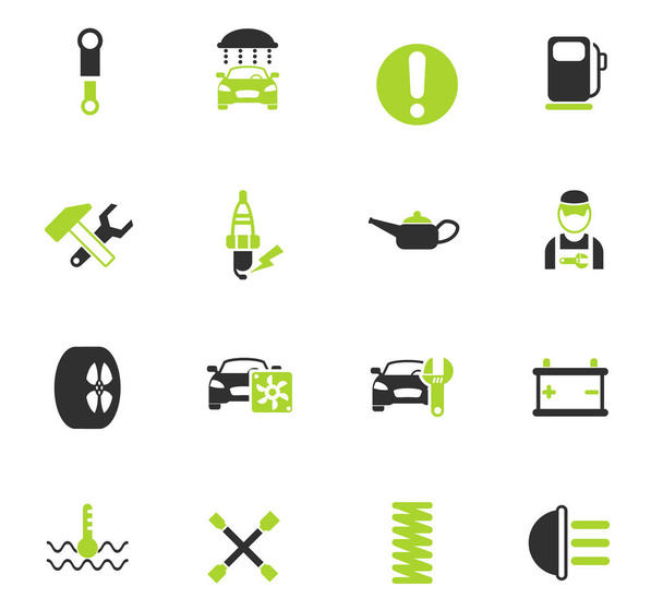 Conjunto de iconos de servicio de coche
 - Vector, Imagen