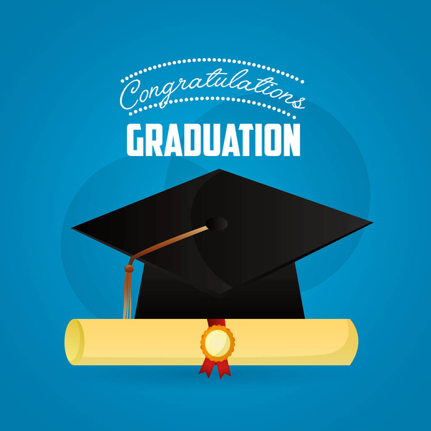 felicitaciones tarjeta de graduación
 - Vector, Imagen