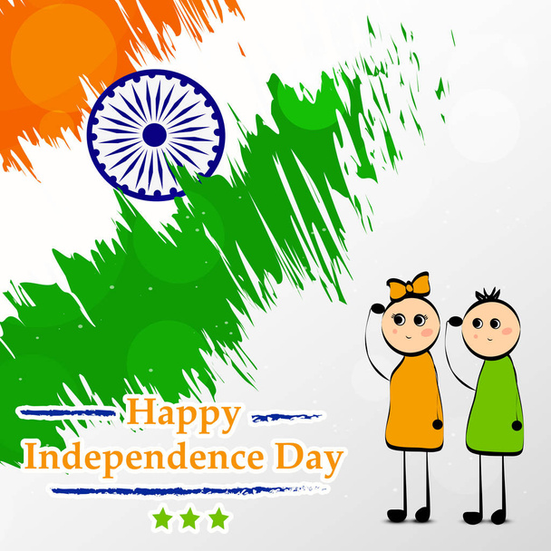 Illustration of Indian Independence Day background - Vector, Image