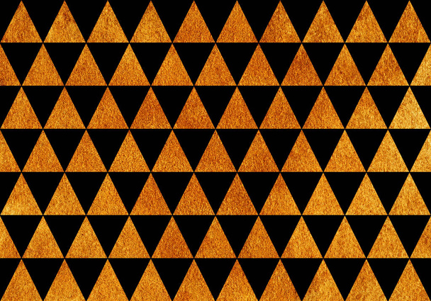 Χρυσό τρίγωνο ζωγραφισμένο μοτίβο. Χρυσή λάμπει υφή. Χρώμα χρυσό - Φωτογραφία, εικόνα