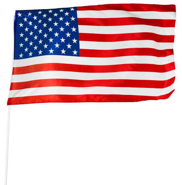Amerikaanse vlag geïsoleerd op witte achtergrond - Foto, afbeelding
