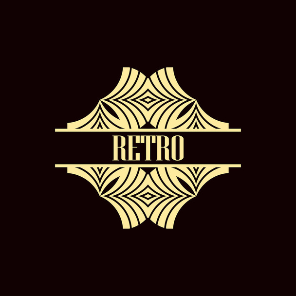 Art Deco Logo - Vektör, Görsel