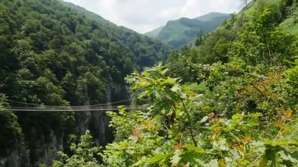 Holtzarte suspension bridge, Aquitaine, Γαλλία - Πλάνα, βίντεο