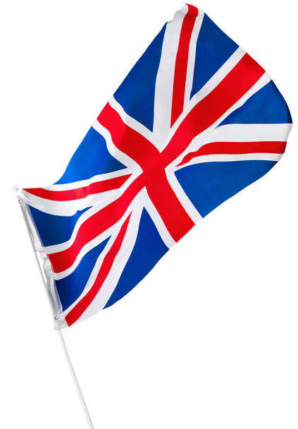 Flag of Great Britain isolated on white background - Fotoğraf, Görsel