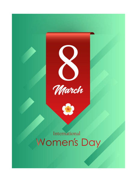 3 月 8 日国際女性の日グリーティング カード. - ベクター画像