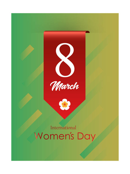 8 marca Międzynarodowy Dzień kobiet z życzeniami. - Wektor, obraz