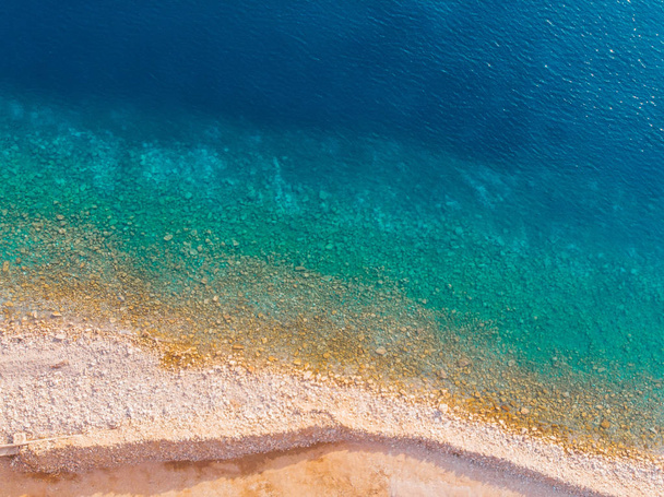 aerial view of Adriatic beach, drone shot - Fotó, kép