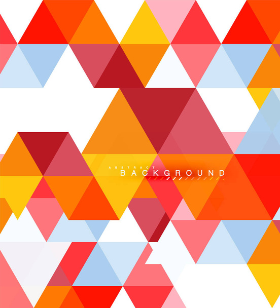 Многоцветные треугольники абстрактный фон, концепция мозаики плитки
 - Вектор,изображение