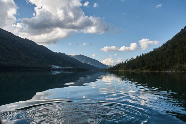 Landscape with beautiful mountain lake - Фото, изображение