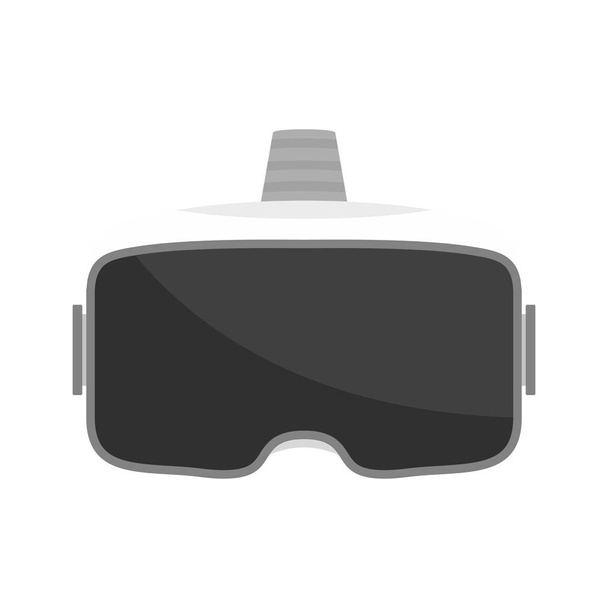 Vr glasses headset icon, flat style - Vector, Image