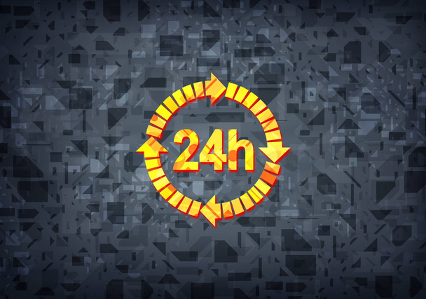 24 hours delivery icon isolated on black background abstract illustration - Photo, Image