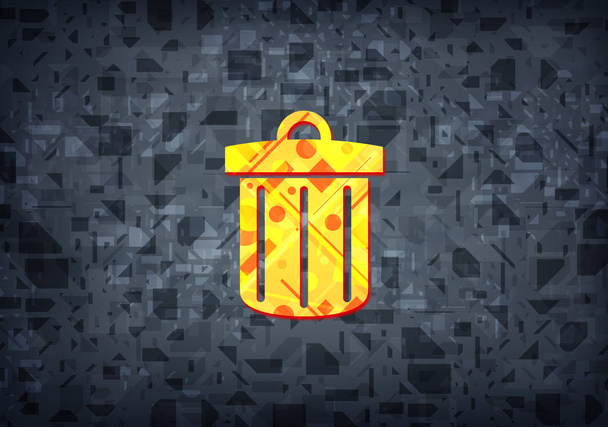 Recycle bin icon isolated on black background abstract illustration - Fotoğraf, Görsel