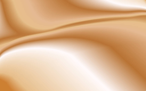 Abstract gold background with soft curved lines. Vector illustration. - Vector, Image