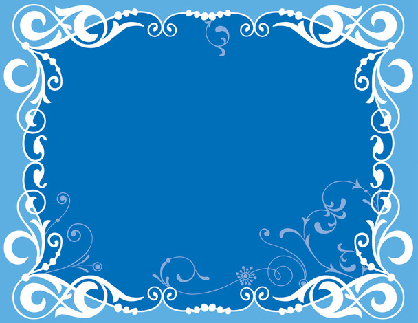 Vector image of decorative blue framework - Vektor, kép