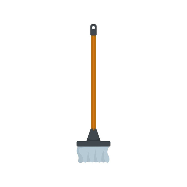 Cleaning mop icon, flat style - Vektor, Bild
