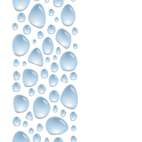 Decorazione verticale con gocce d'acqua, sfondo con macchie d'acqua blu, carta da parati vettoriale, eps 10
 - Vettoriali, immagini