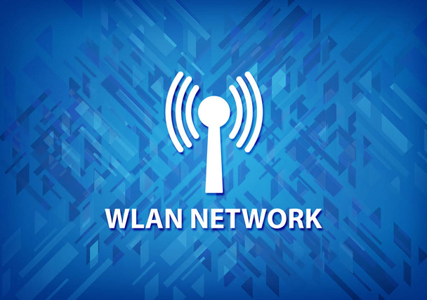 Wlan network isolated on blue background abstract illustration - Photo, Image