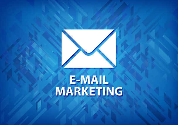 E-mail marketing isolated on blue background abstract illustration - Photo, Image