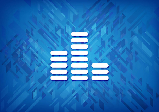 Equalizer icon isolated on blue background abstract illustration - Photo, Image