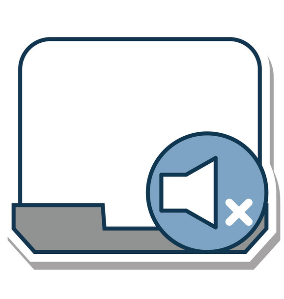 Laptop Volumen Glyphen Farbvektor Symbol editierbar - Vektor, Bild