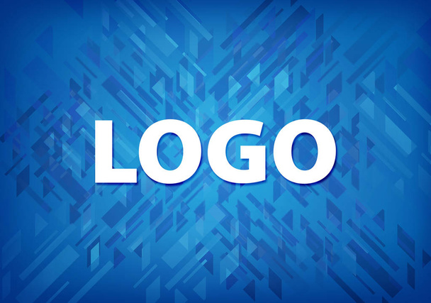 Logo geïsoleerd op blauwe achtergrond abstracte illustratie - Foto, afbeelding