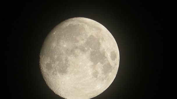 greller Mond Licht schwarzer Himmel - Filmmaterial, Video