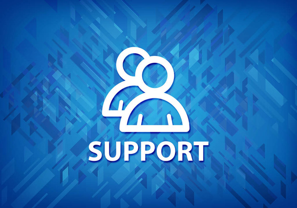 Támogatás (csoport ikon) elszigetelt kék háttér absztrakt illusztráció - Fotó, kép